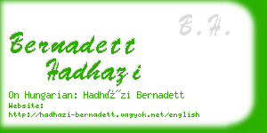 bernadett hadhazi business card